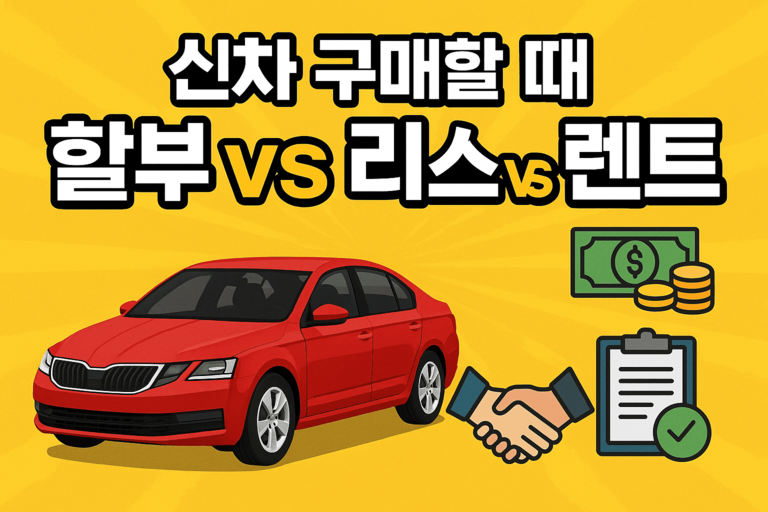 신차 구매할 때 할부,리스,렌트?